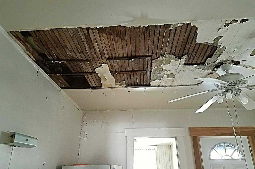 water ceiling damage